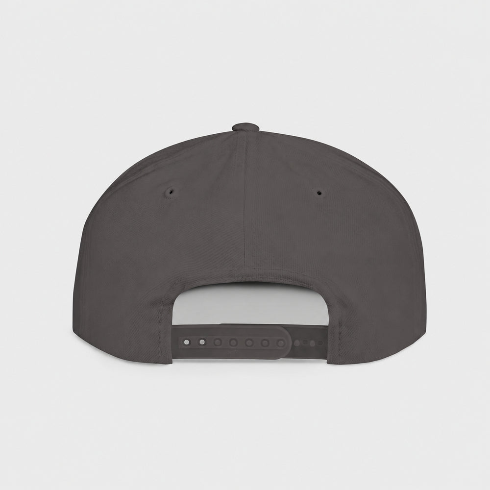 Dark Grey Shroom Heads snapback, rear view showing the adjustable closure.