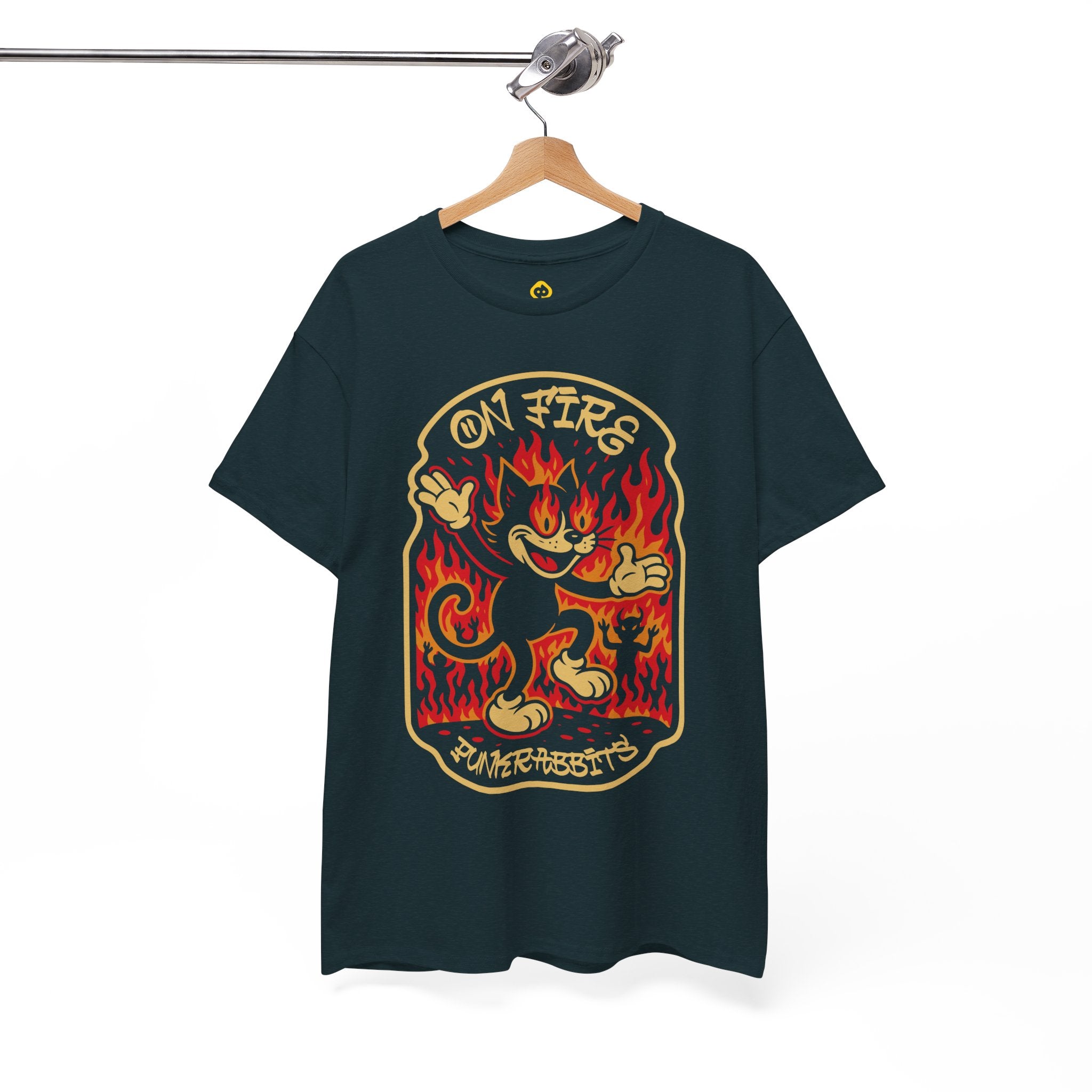 On Fire two-sided graphic T-shirt | RubberHell | Punkrabbits